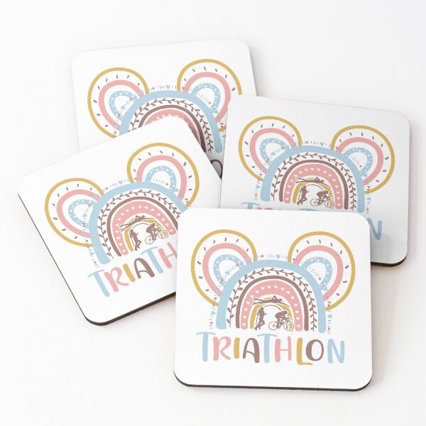 Item preview, Rainbow color pastel Triathlon designed and sold by loveislovestore.