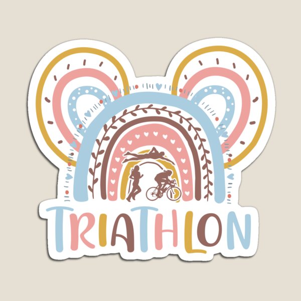 Item preview, Rainbow color pastel Triathlon designed and sold by loveislovestore.