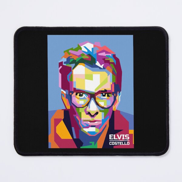 Artikelvorschau, Abstrakte geometrische Elvis Rock Costello In Wpap entworfen und verkauft von Chivenus Williams.