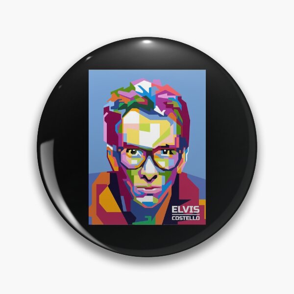 Artikelvorschau, Abstrakte geometrische Elvis Rock Costello In Wpap entworfen und verkauft von Chivenus Williams.