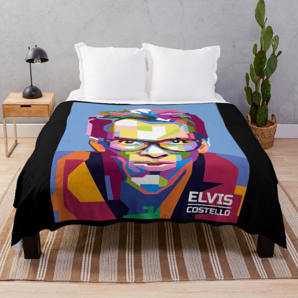 Artikelvorschau, Abstrakte geometrische Elvis Rock Costello In Wpap entworfen und verkauft von Chivenus Williams.