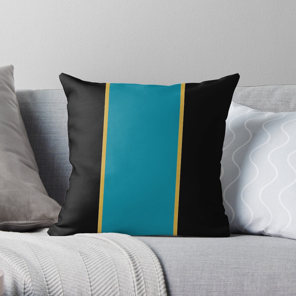 Teal and black throw sales pillows