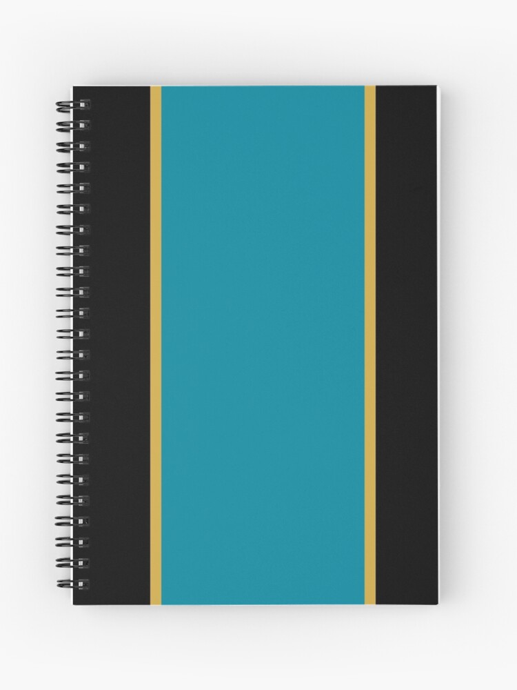 Black Teal and Gold Vertically-Striped Spiral Notebook for Sale by  PharrisArt