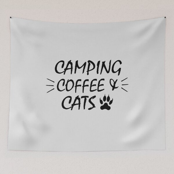 Item preview, Camping, Coffee & Cats designed and sold by notasimp.