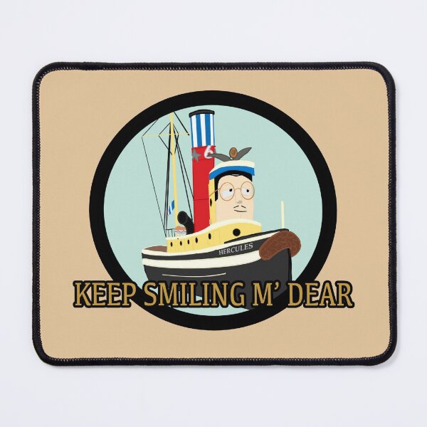 Item preview, TUGS Hercules ‘Keep Smiling M Dear’ designed and sold by Tobias-Jay.