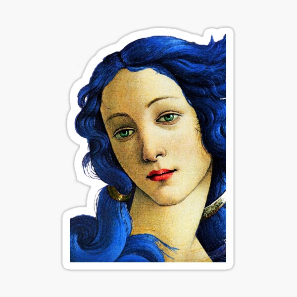 Birth Of Venus In Blue Sticker