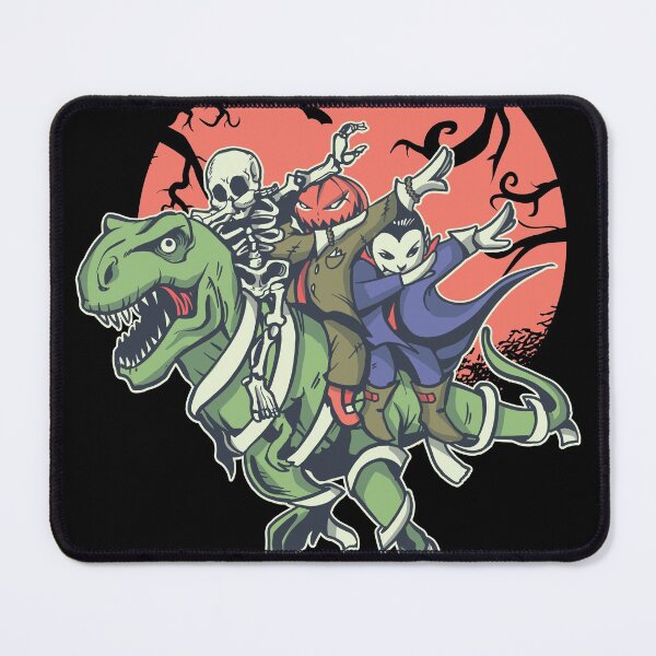 Item preview, dabbing halloween characters riding dinosaur designed and sold by hobbystore0-0.