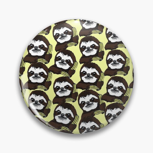 Item preview, Resting sloth face sloth pattern designed and sold by sketchNkustom.