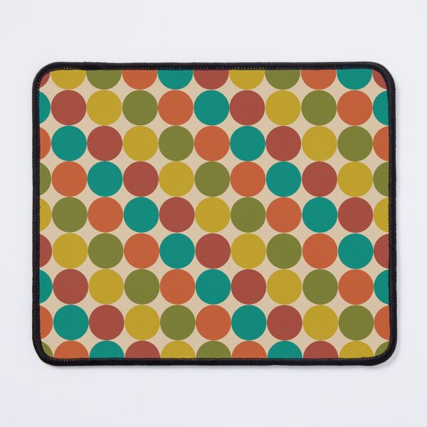 Dotty Diagonal Stripe Pattern in Mid Mod Colors Mouse Pad