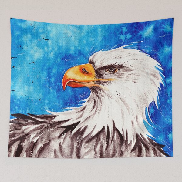 Item preview, Eagle Head Watercolor Illustration Painting at the paper designed and sold by Wittmann.