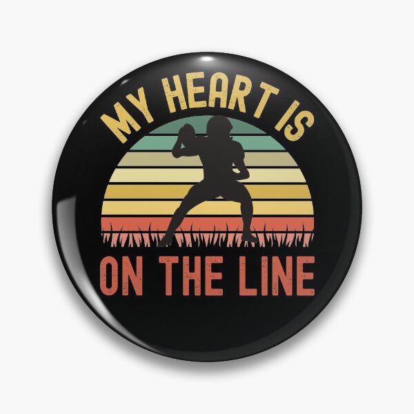 Item preview, My Heart Is On The Line Football Offense designed and sold by Fabvity.
