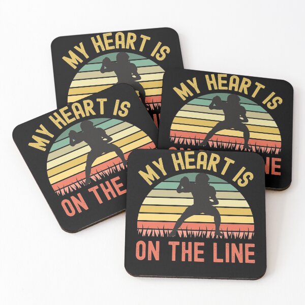 Item preview, My Heart Is On The Line Football Offense designed and sold by Fabvity.