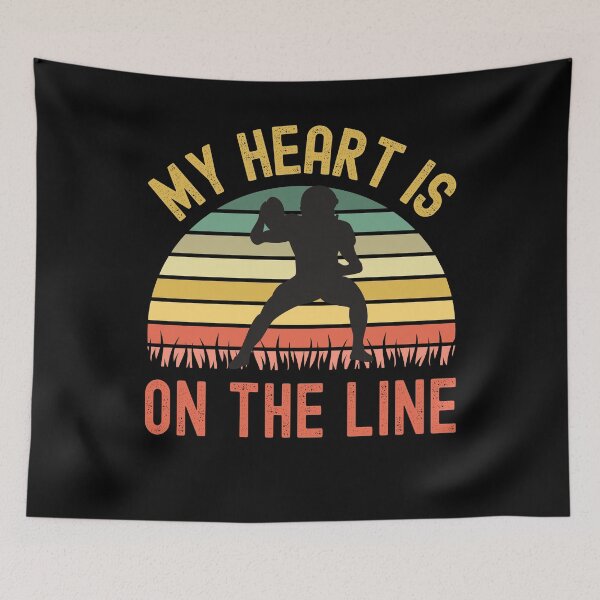 Item preview, My Heart Is On The Line Football Offense designed and sold by Fabvity.