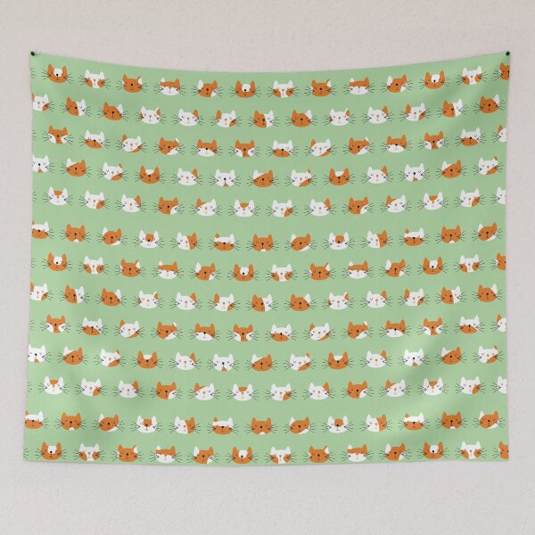 Item preview, Cat pattern brown and white cats dreaming designed and sold by Sen5conway.