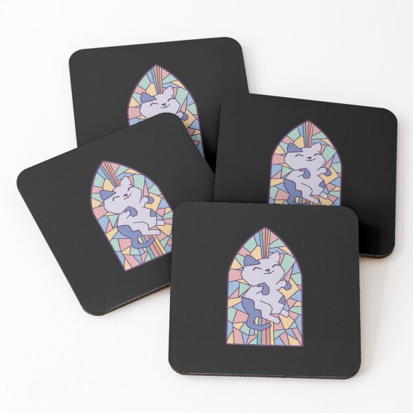 Item preview, Cat Church Window Catholic figure Stained Glass designed and sold by NeXore.