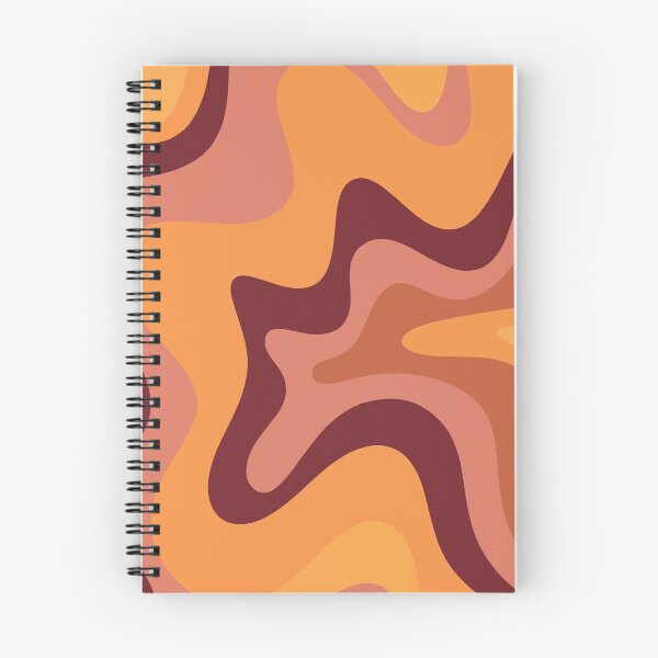 Item preview, Retro Liquid Swirl Abstract Pattern Square in Warm Terracotta Earth Tones designed and sold by kierkegaard.