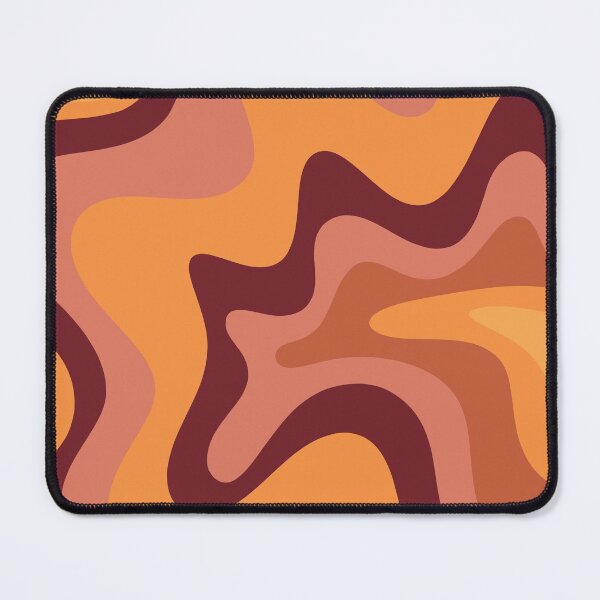 Item preview, Retro Liquid Swirl Abstract Pattern Square in Warm Terracotta Earth Tones designed and sold by kierkegaard.