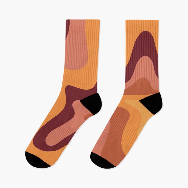 Item preview, Retro Liquid Swirl Abstract Pattern Square in Warm Terracotta Earth Tones designed and sold by kierkegaard.
