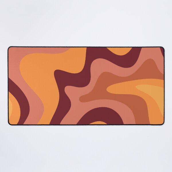 Item preview, Retro Liquid Swirl Abstract Pattern Square in Warm Terracotta Earth Tones designed and sold by kierkegaard.