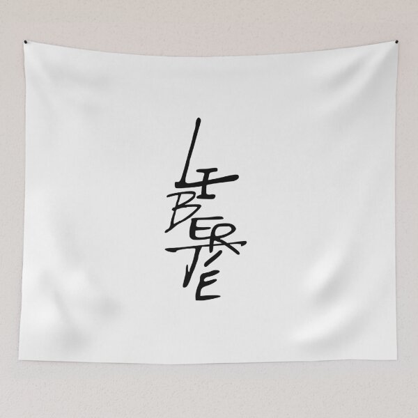 Item preview, LIBERTE black writing on white background designed and sold by CPFcreation.