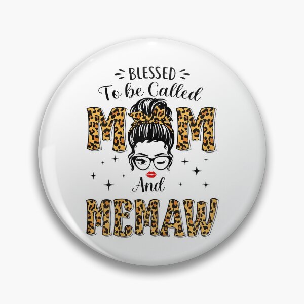 Item preview, Blessed To Be Called Mom And Memaw  Leopard Messy Bun  designed and sold by DieterShop.