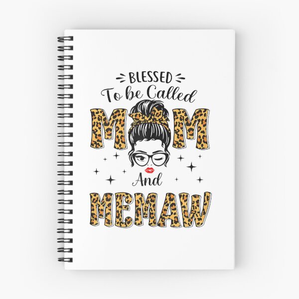 Item preview, Blessed To Be Called Mom And Memaw  Leopard Messy Bun  designed and sold by DieterShop.