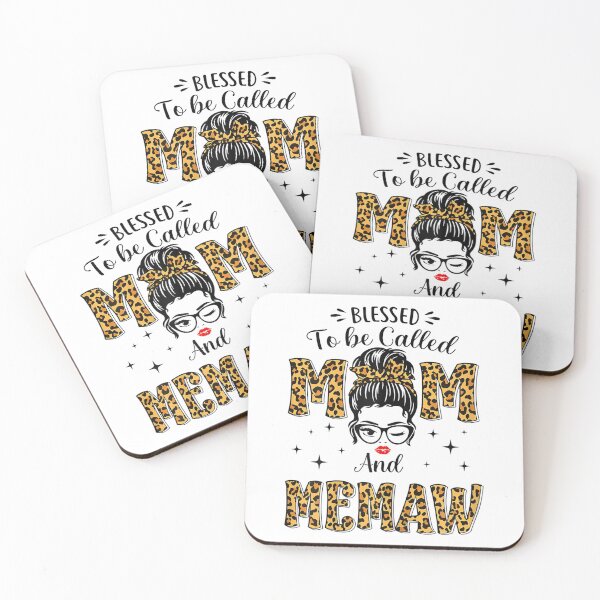 Item preview, Blessed To Be Called Mom And Memaw  Leopard Messy Bun  designed and sold by DieterShop.