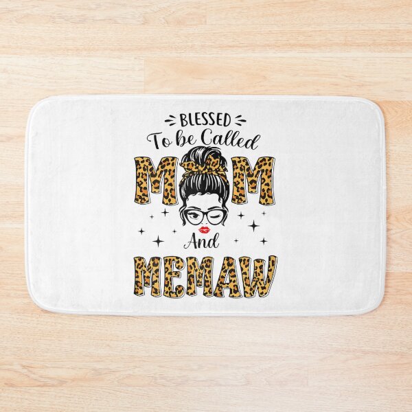 Item preview, Blessed To Be Called Mom And Memaw  Leopard Messy Bun  designed and sold by DieterShop.
