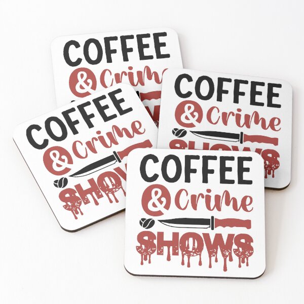 Item preview, Coffee and Crime Shows designed and sold by SewnMemories.