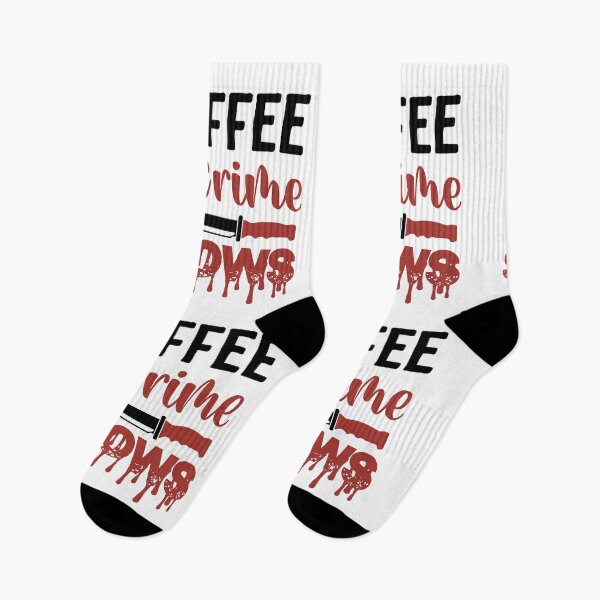 Item preview, Coffee and Crime Shows designed and sold by SewnMemories.