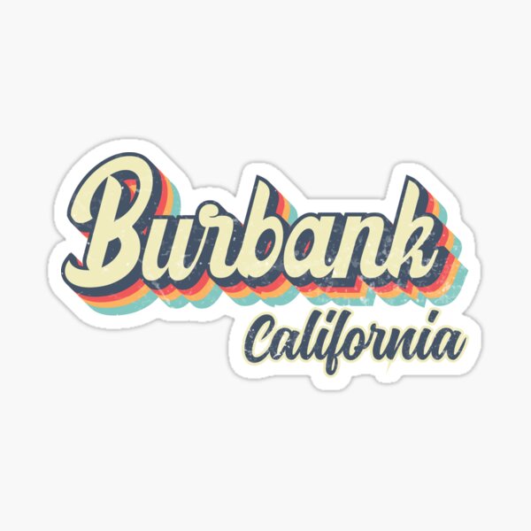 Burbank California Vintage Stickers for Sale | Redbubble