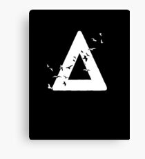 Bastille Birds Triangle White Canvas Print