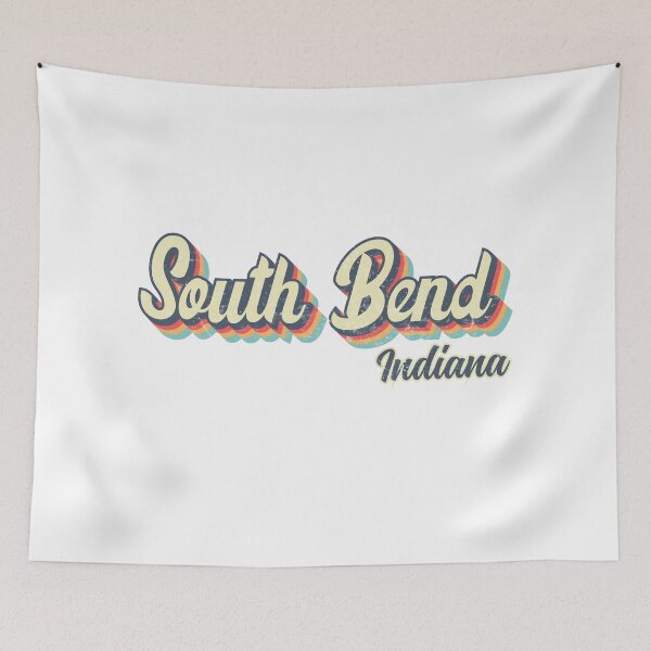 Item preview, South Bend City Indiana Retro Vintage 70s rainbow designed and sold by Teelogic.