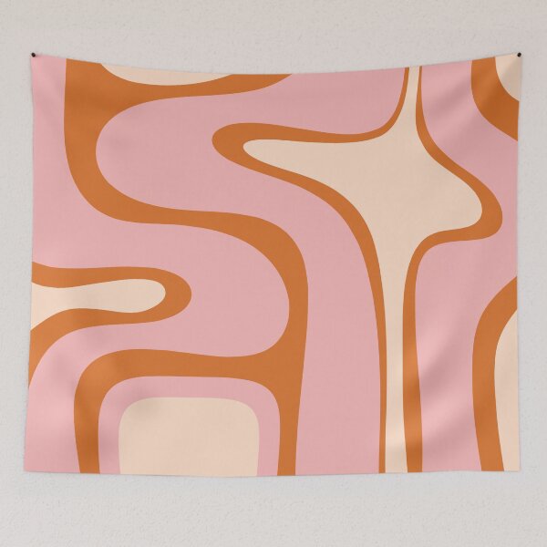 Item preview, Copacetic Retro Abstract Orange Pink Cream designed and sold by kierkegaard.