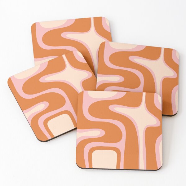 Item preview, Copacetic Retro Abstract Pink Orange Cream designed and sold by kierkegaard.