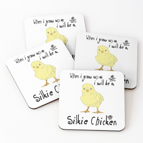 Aperçu de l'œuvre Quand je serai grand, je serai un poulet soyeux mignon créée et vendue par HumbleShirt.