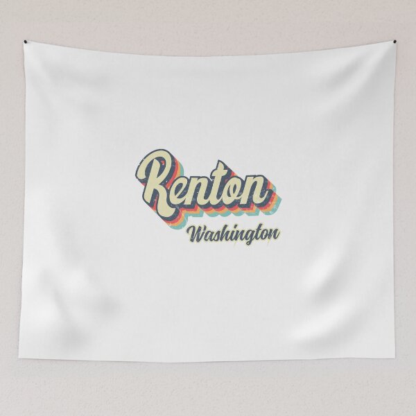 Item preview, Renton city Washington Retro Vintage 70s rainbow designed and sold by Teelogic.