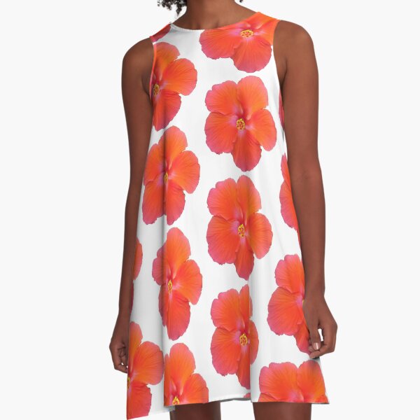 Hibiscus Flower - No Background A-Line Dress
