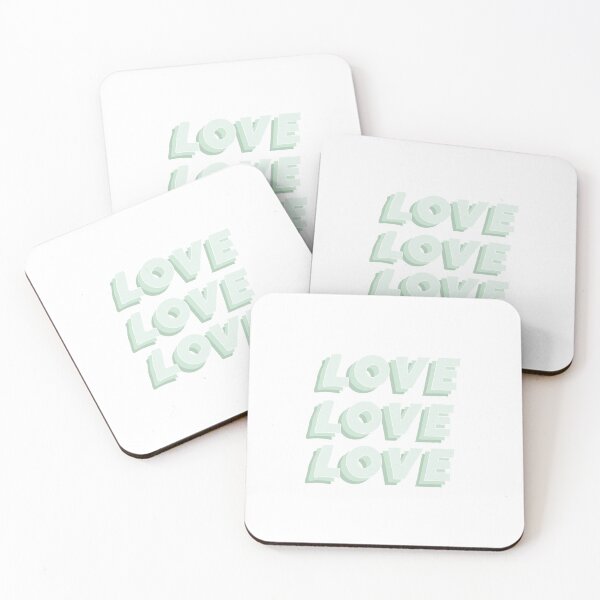 Item preview, love love love in green designed and sold by emscalligraphy.