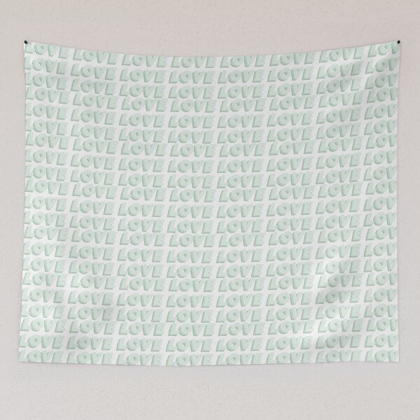 Item preview, love love love in green designed and sold by emscalligraphy.