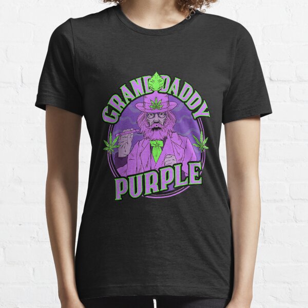 Seven Leaf Granddaddy Purple Strain Black Light Purple T-Shirt – Men's