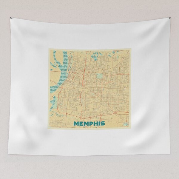 Item preview, Memphis Map Retro designed and sold by HubertRoguski.
