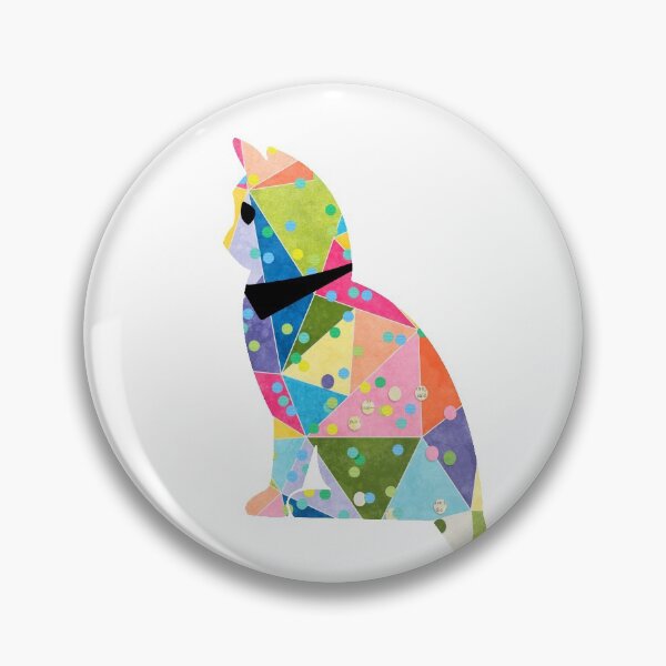 Item preview, Kawaii Adorable Cat with Abstract Pattern, Popoki 1013 designed and sold by VinBasis.
