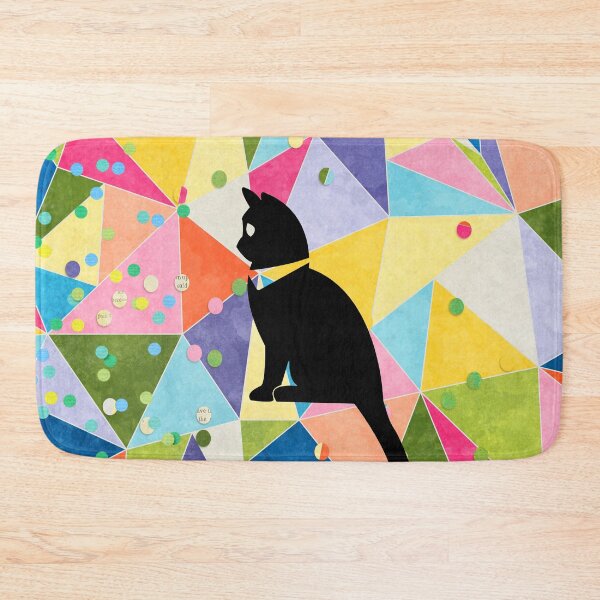 Item preview, Kawaii Adorable Cat with Abstract Pattern, Popoki 1013 designed and sold by VinBasis.