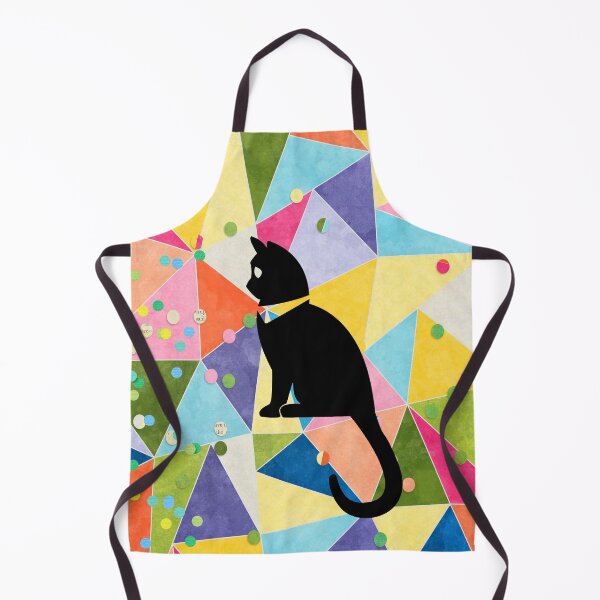 Item preview, Kawaii Adorable Cat with Abstract Pattern, Popoki 1013 designed and sold by VinBasis.
