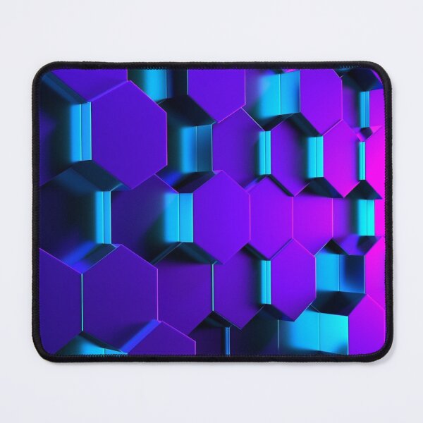 3D Hexagonal Geometric Design Mouse Pad