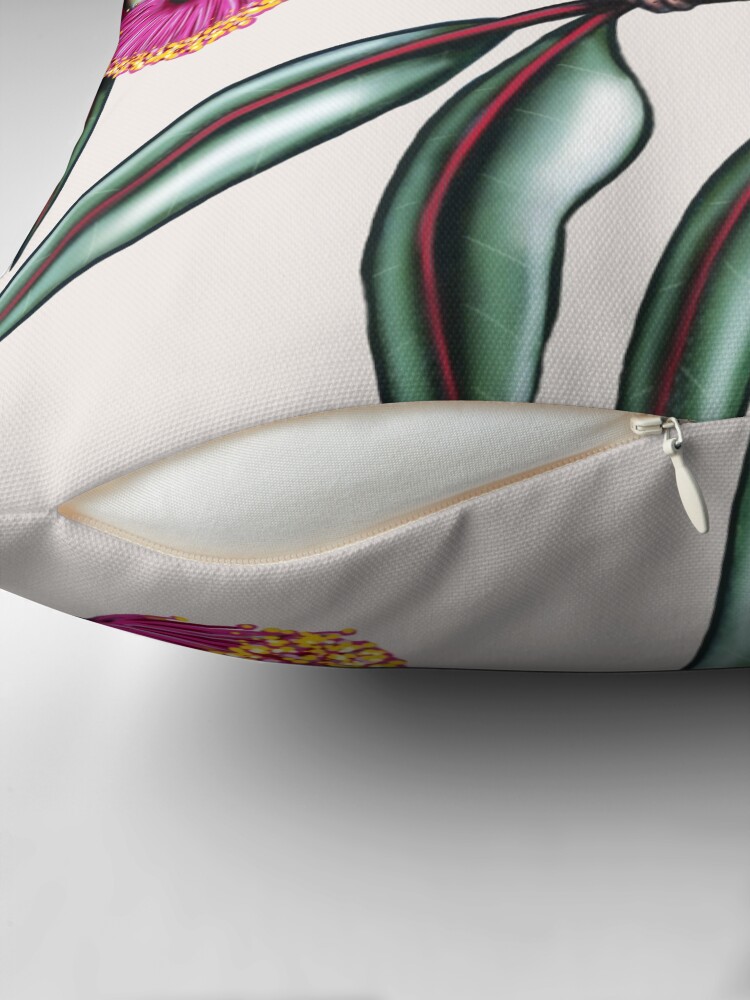 Thumbnail 2 of 4, Pillow, Pardalote in Gum Flowers #2 by Australian artist Laural Retz designed and sold by lauralretz.