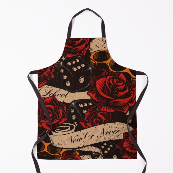 Item preview, Vintage Tattoo Pattern Dices and Roses designed and sold by Vector Scout Lab.