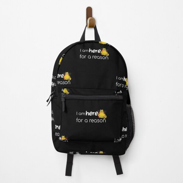Item preview, I Am Here For A Reason, a Positive Saying for Women Cat Lovers with Yellow Cat designed and sold by Hanlar.