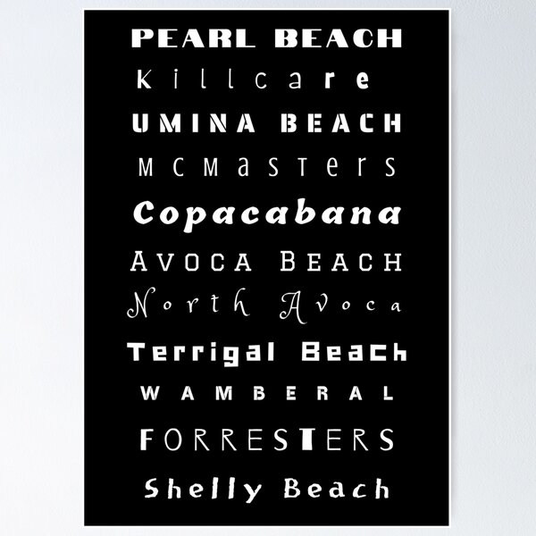 Item preview, Central Coast beaches South designed and sold by GaietyPress.
